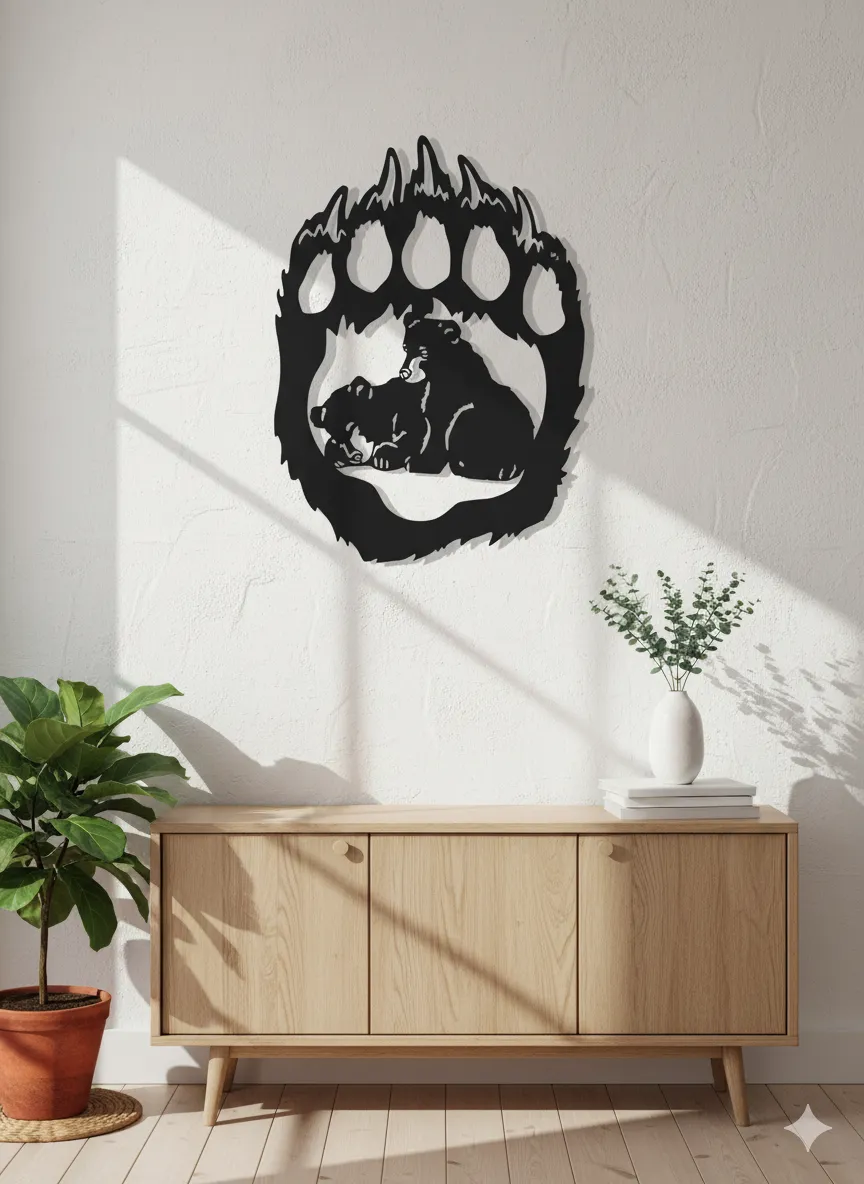 Cuadro Huella Familiar Oso