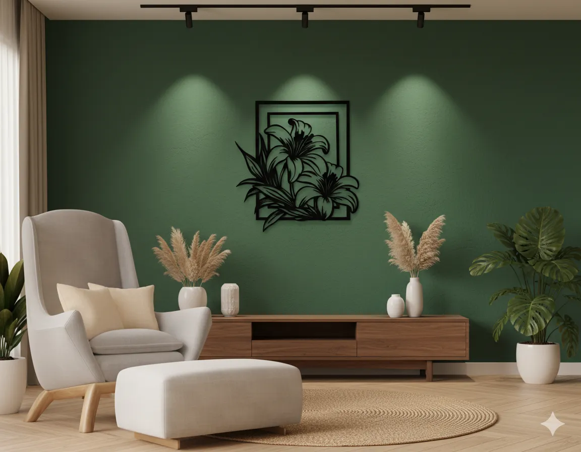 Cuadro Flor de Lirio Doble Rectangulo